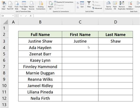 First, in the spreadsheet, click the cells you want to split into multiple cells. Do not select any column headers. While your cells are selected, in Excel's ribbon at the top, click the "Data" tab. In the "Data" tab, from the "Data Tools" section, select the "Text to Columns" option. Excel will open a "Text to Columns Wizard" window.